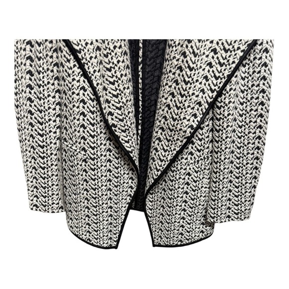 Calvin Klein Houndstooth Blazer Jacket Open Front Size 6 Womens Old Money Office - Picture 5 of 6